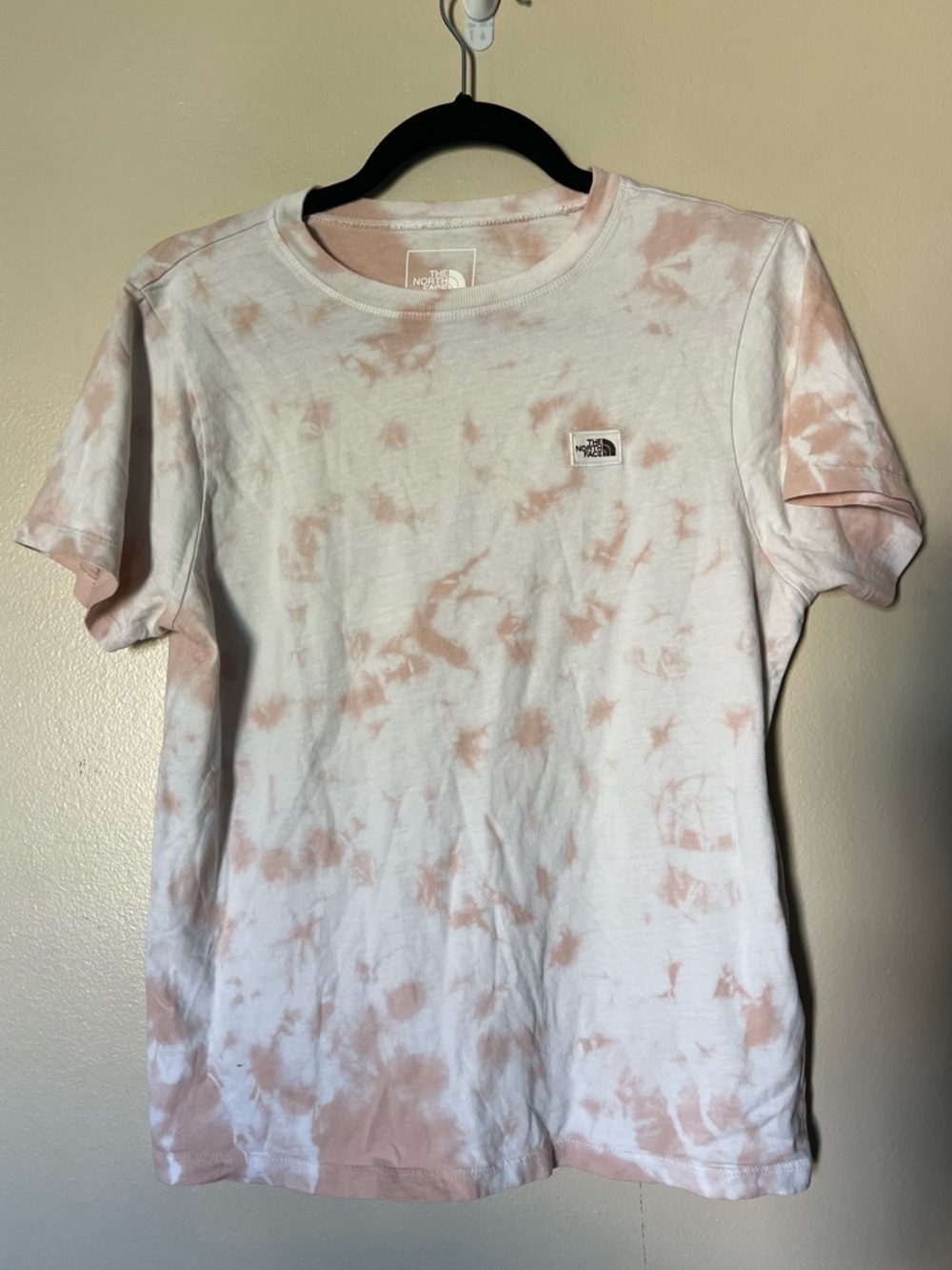The North Face Tan and White Tie-Dye Crewneck Tee